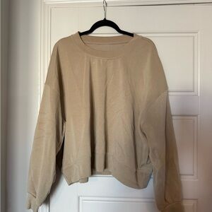 lululemon Tan cropped Sweatshirt